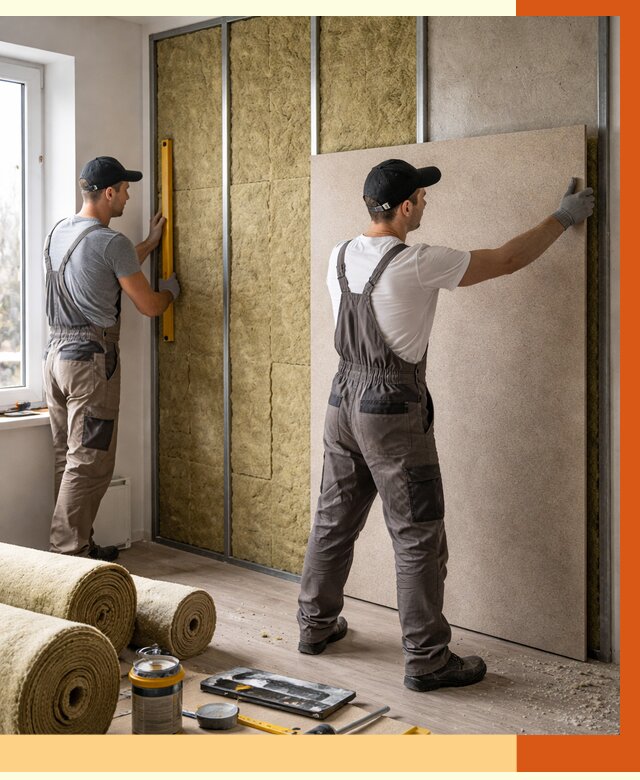 Шумоизоляция стен в Кунгуре от 4615 руб/м2 — звукоизоляция стен под ключ | ТепломастерКнг