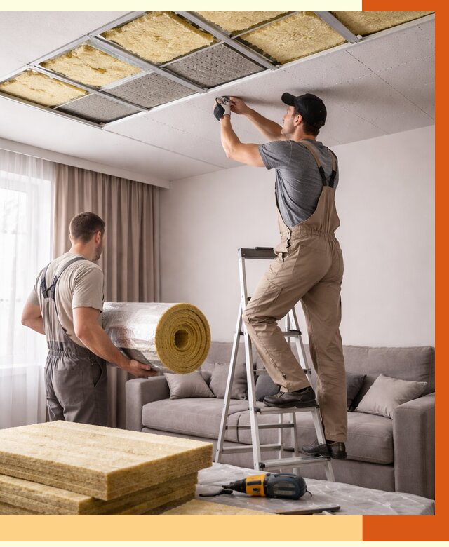 Шумоизоляция потолка в Кунгуре от 2308 руб. под ключ | Профессионально — ТепломастерКнг