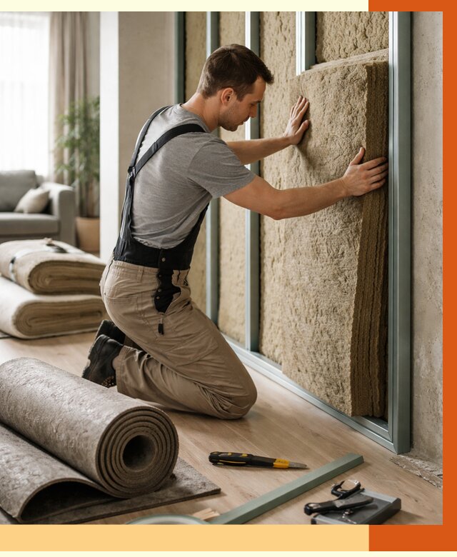 Шумоизоляция перегородок в Кунгуре от 1692 руб. за м2 — ТепломастерКнг