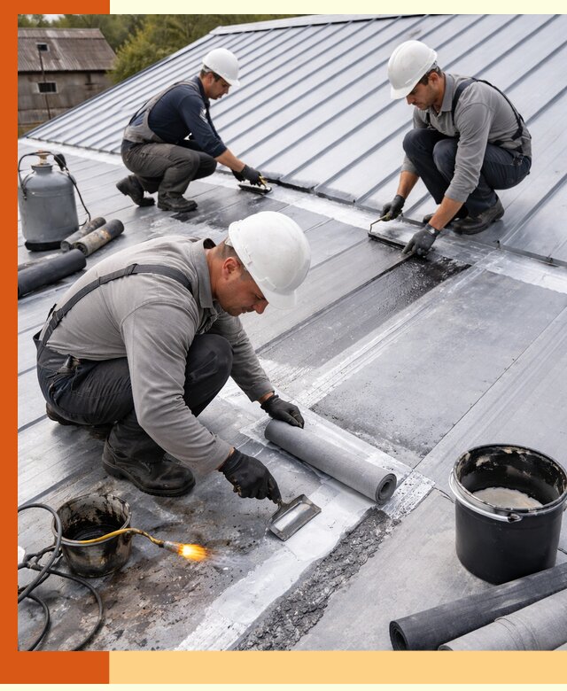 Гидроизоляция металлической кровли с гарантией в Кунгуре