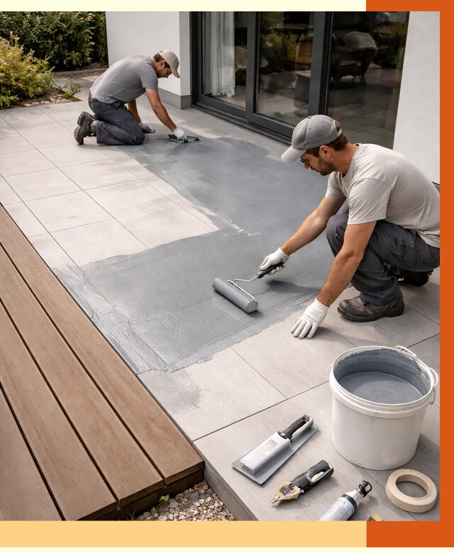 Гидроизоляция террасы в Кунгуре под ключ от 7692 руб./м² | ТепломастерКнг