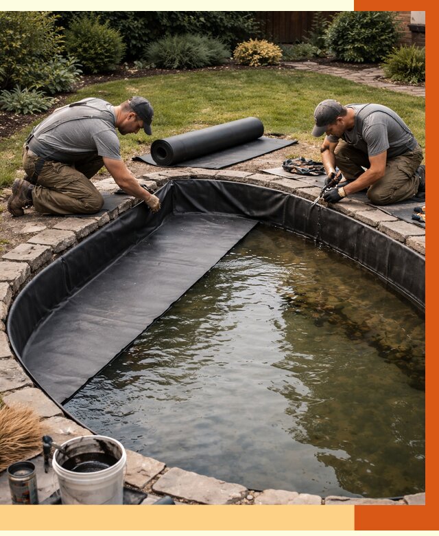 Гидроизоляция пруда в Кунгуре от 15384 руб. под ключ | ТепломастерКнг профессионально