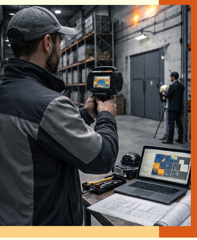 Тепловизионное обследование склада в Кунгуре от 6666 руб. | ТепломастерКнг