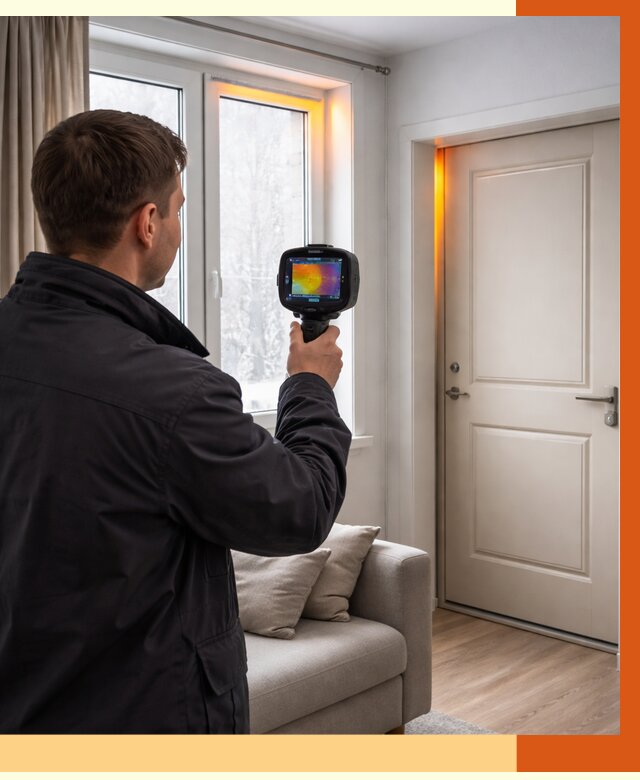 Тепловизионное обследование окон и дверей в Кунгуре от 4615 руб. | ТепломастерКнг