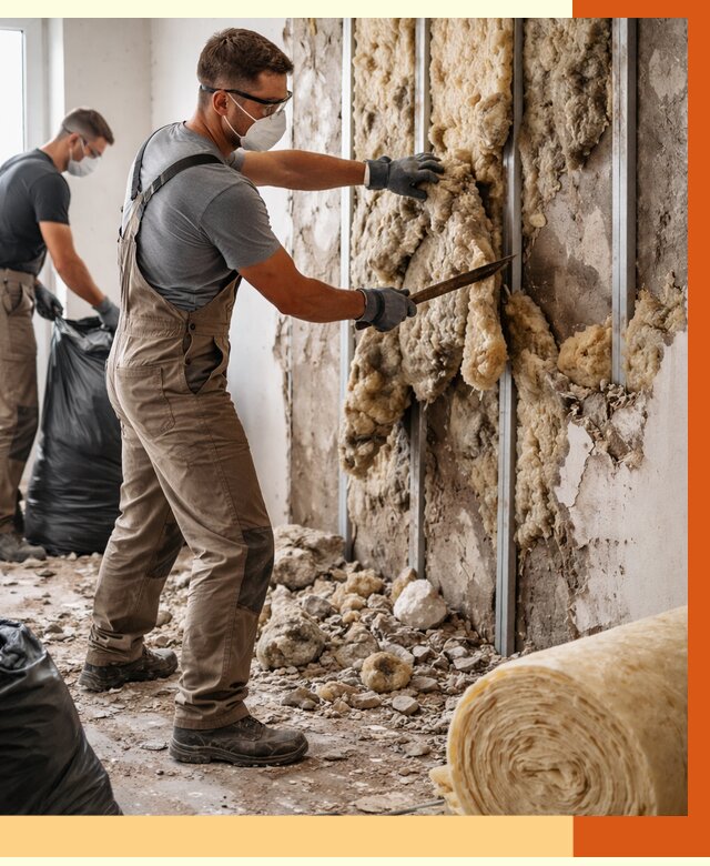 Демонтаж старого утеплителя в Кунгуре от 3590 руб. — работы под ключ | ТепломастерКнг