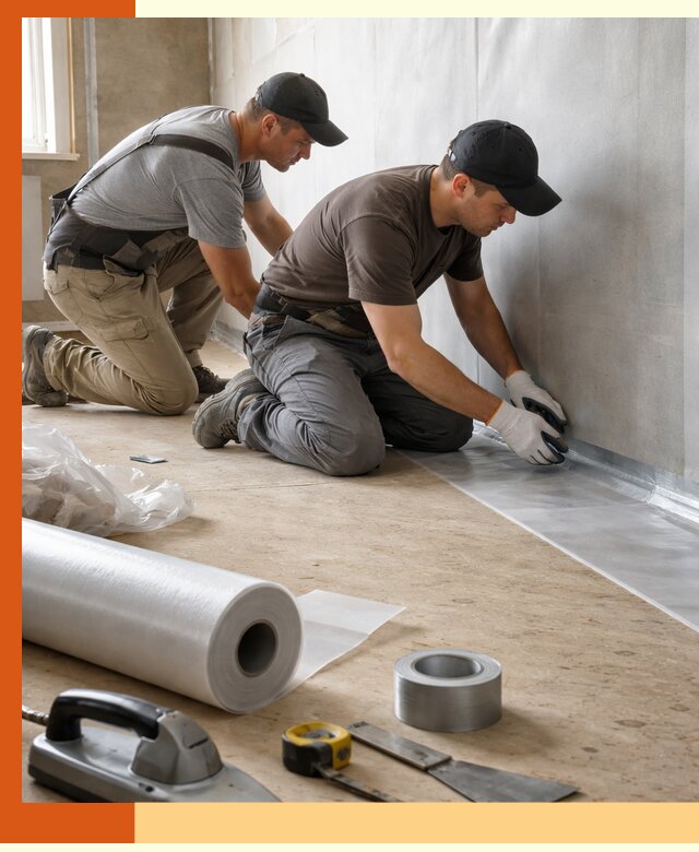 Монтаж пароизоляции для дома и помещений в Кунгуре