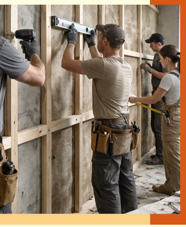 Монтаж обрешетки под утепление в Кунгуре от 1179 руб/м² | Заказать у ТепломастерКнг