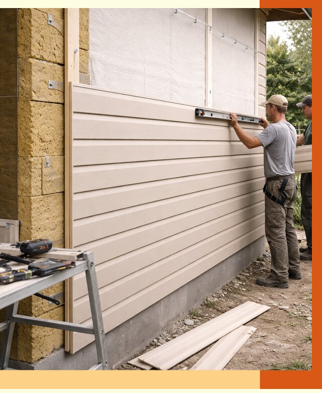 Монтаж сайдинга после утепления в Кунгуре от 1897 руб. — обшивка и облицовка | ТепломастерКнг